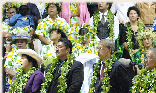 VIP guest during flagraising ceremony - Cook Islands 40th Constitution Day - 4th August 2005