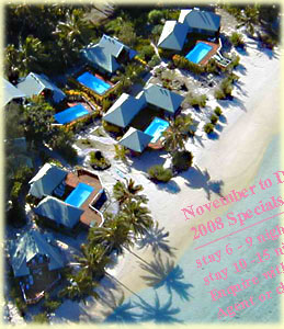 aerial photo of Sokala Villas on Muri Beach - click to enlarge